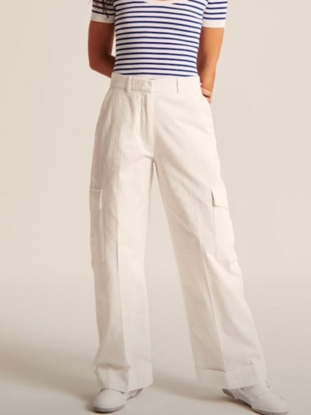Abercrombie Cargo Pants Linen Blend Lined